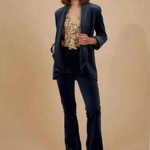 Corrie Batter Navy Velvet Cord Blazer